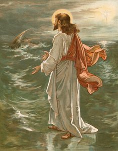 Christus loopt op het water